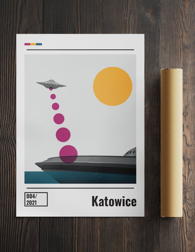 Kolaż - Katowice ( A3 - 29,7x42 cm )