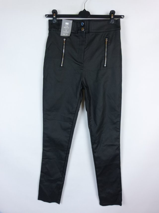 F&F skinny woskowane spodnie z metką 12 / 38