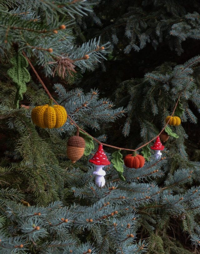 Girlanda jesienna, Girlanda dekoracyjna, Jesienna dekoracja kuchni