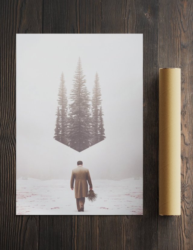 Kolaż - Idę do lasu ( A2 - 42 x 59,4cm )