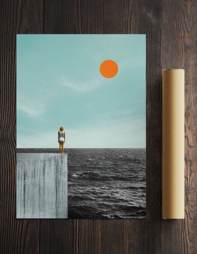 Kolaż minimalistyczny - Miło Cię widzieć ( A2 - 42 x 59,4cm )