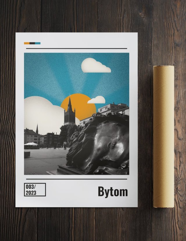 Plakat midcentury - Bytom ( A2 - 42 x 59,4cm )