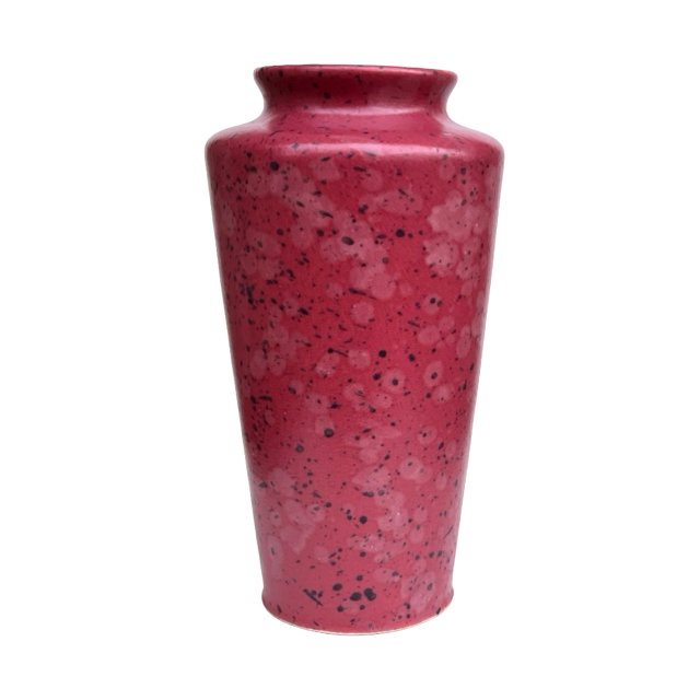 Bordowy, ceramiczny wazon MF Design, Niemcy lata 80.