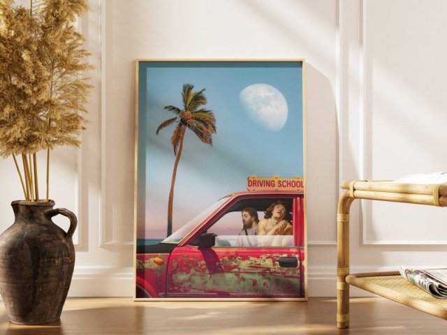 Plakat minimalistyczny - Nauka Jazdy ( 40x50 cm )