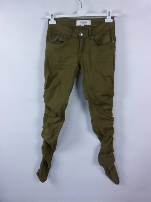 Bleifrei spodnie rurki gumki bawełna khaki / 34