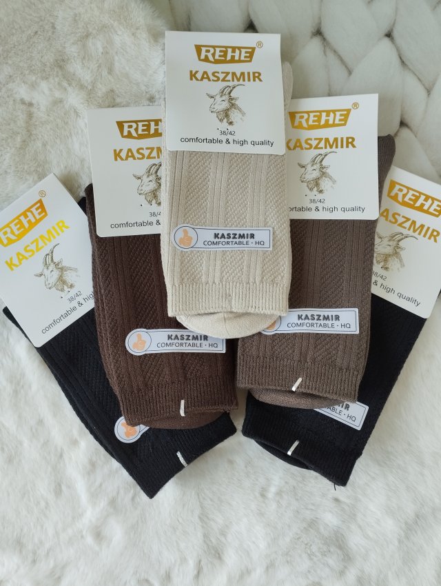 5 x Skarpetki kaszmirowe damskie 39-42