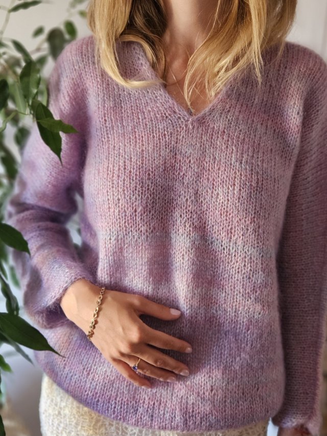 Sweter Print Pink