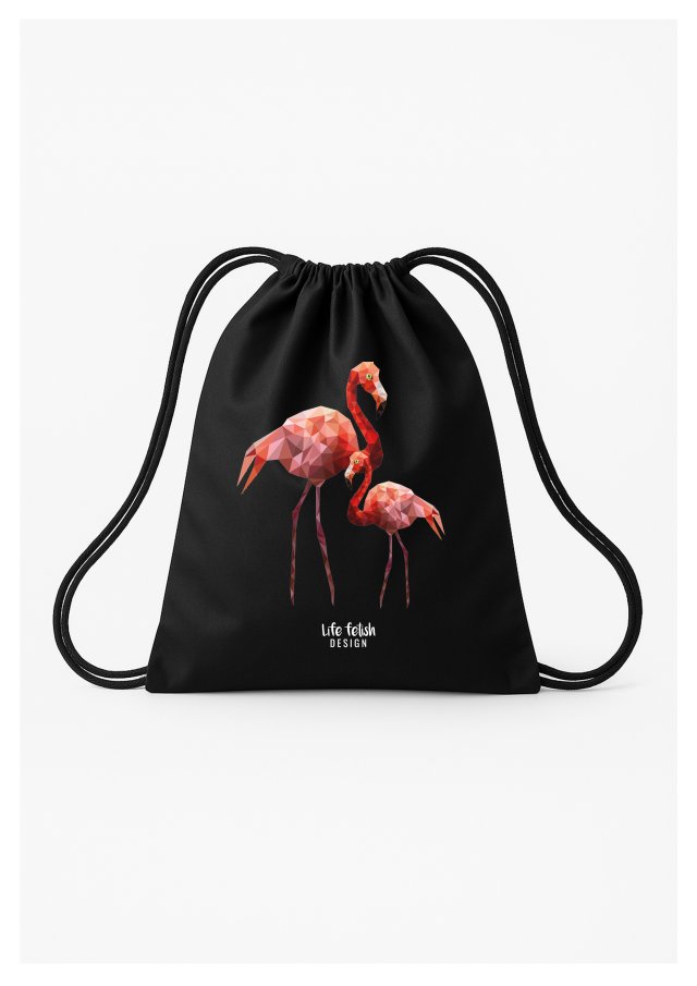 Plecak worek z flamingami
