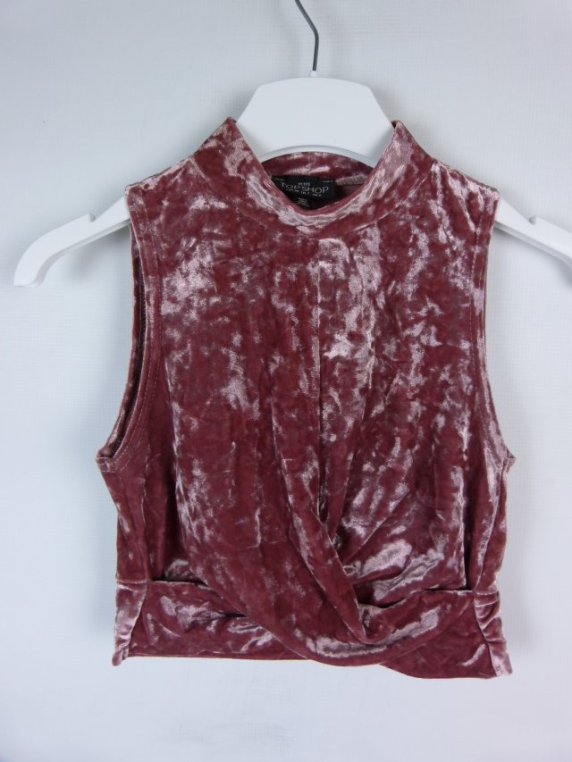 Topshop welurowy top 34 / 6 petite
