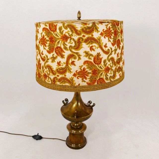 Mosiężna lampa stołowa lata 30.