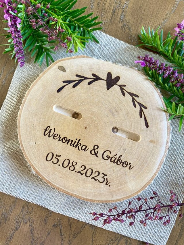 Podstawka na obrączki klasyczna "Wianek"