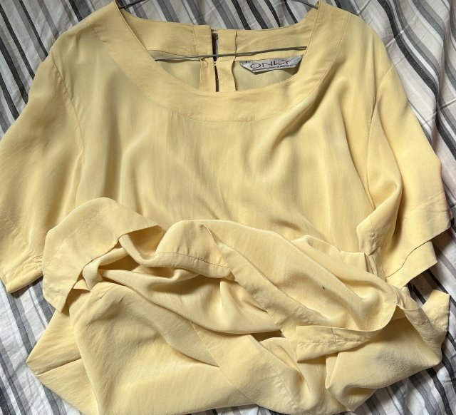 100% SILK ONLY IN NORWAY - jedwabna bluzka piękny słoneczny jakościowy jedwab