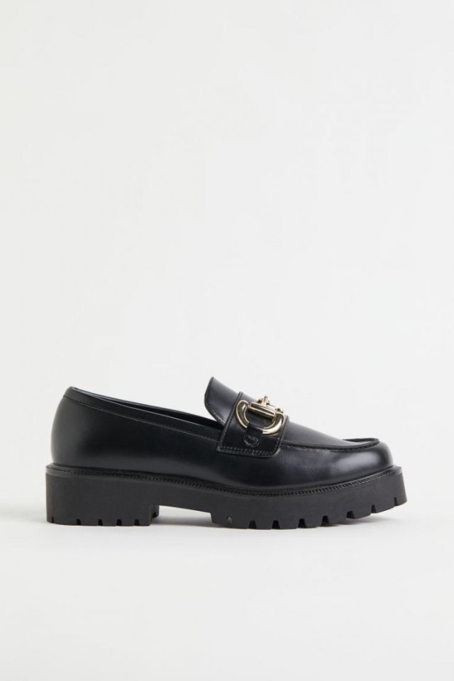 H&M - MOKASYNY Z DUŻĄ KLAMRĄ - LOAFERS - 37