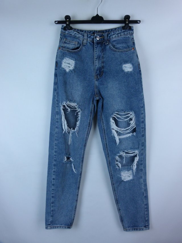 Pretty Little Thing mom jeans dziury 6 / 34