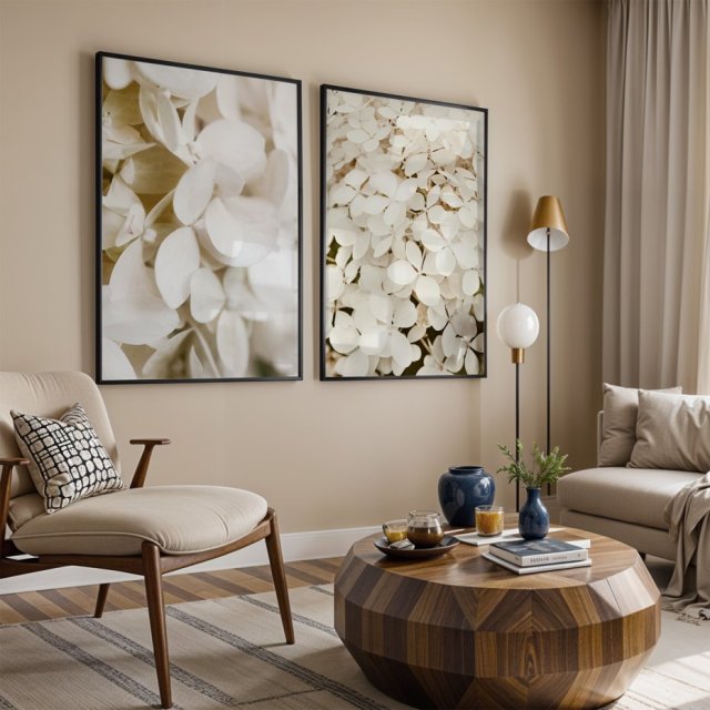 ZESTAW PLAKATÓW 2cz 50x70 cm Hortensje (set220)