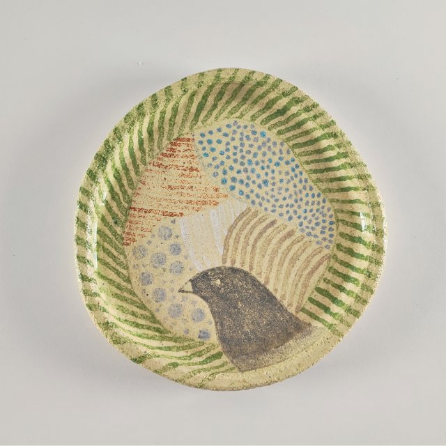 Ceramiczny talerz, kruk