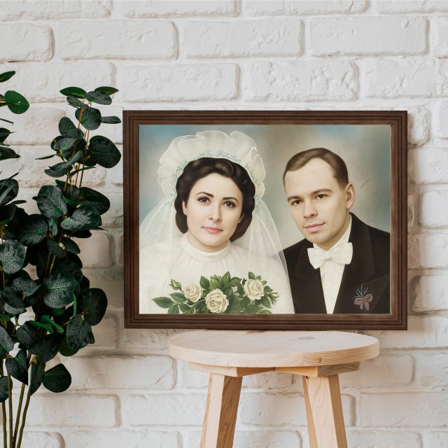 Monidło – Personalizowany Portret Ślubny | Prezent na Wesele, Upominek dla Pary Młodej