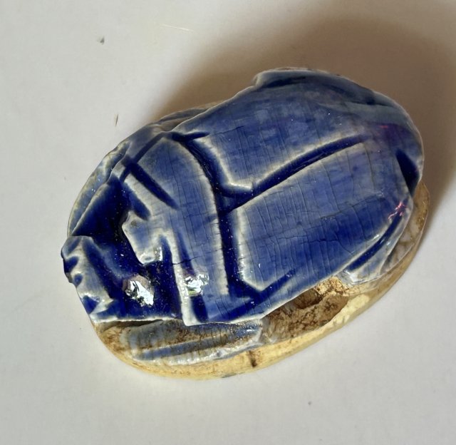 Hand made ceramiczny Skarabeusz - Na Szczęście - ręcznie wykonana sygnowana  figurka ceramiczna