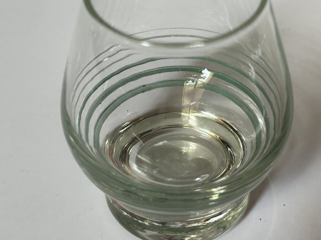 Glass lata 70-e Oryginalny malowany natryskowo kieliszek z lat 70-ych