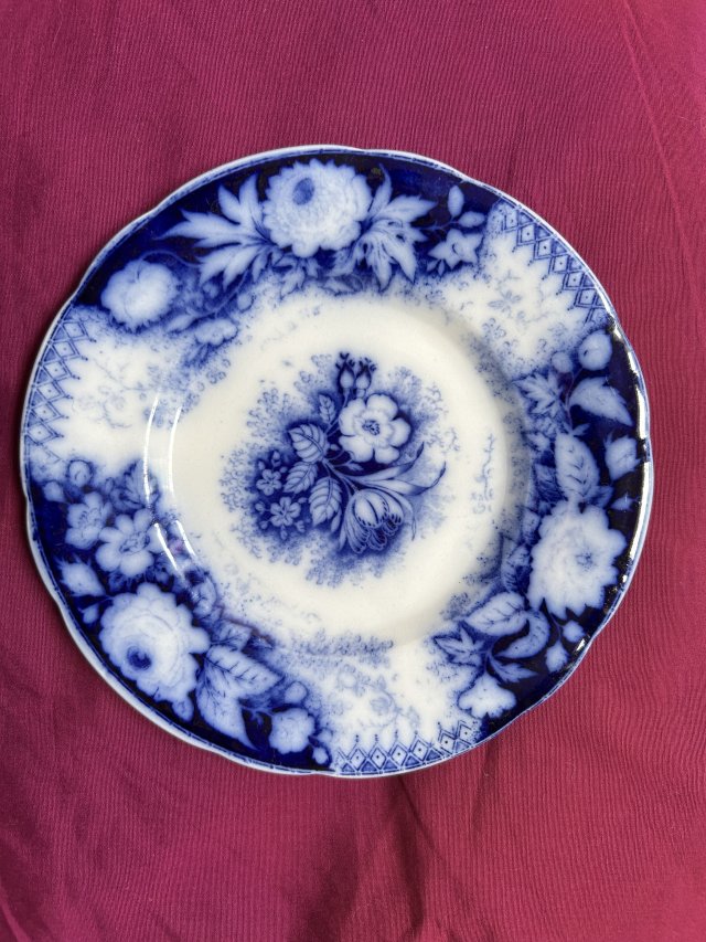 Villeroy & Boch JARDINIERE porcelanowy ręcznie zdobiony talerz antyk XIX wiek