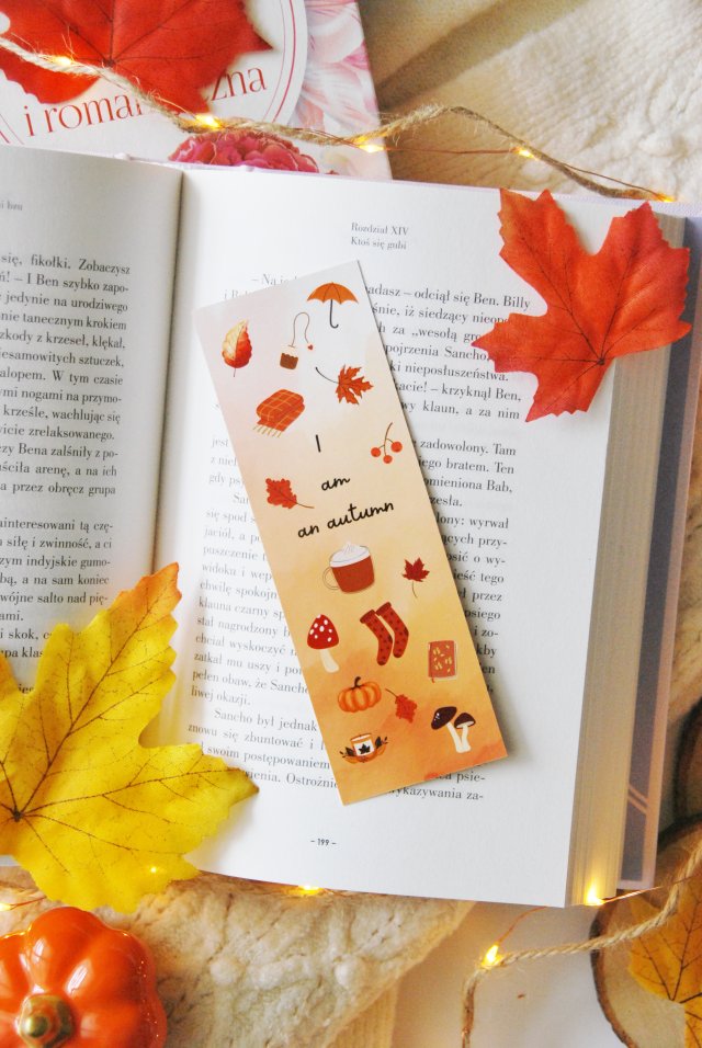 Papierowa zakładka jesienna - I am an autumn | Jesień zakładka