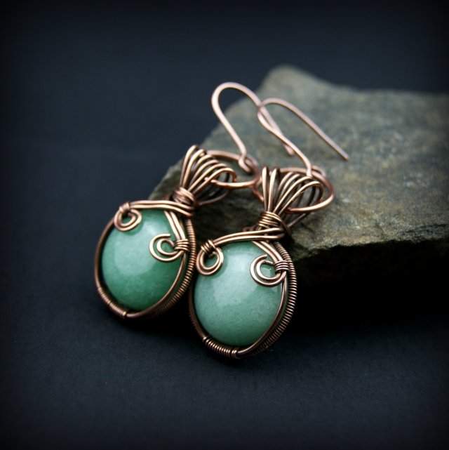 Kolczyki z awenturynem