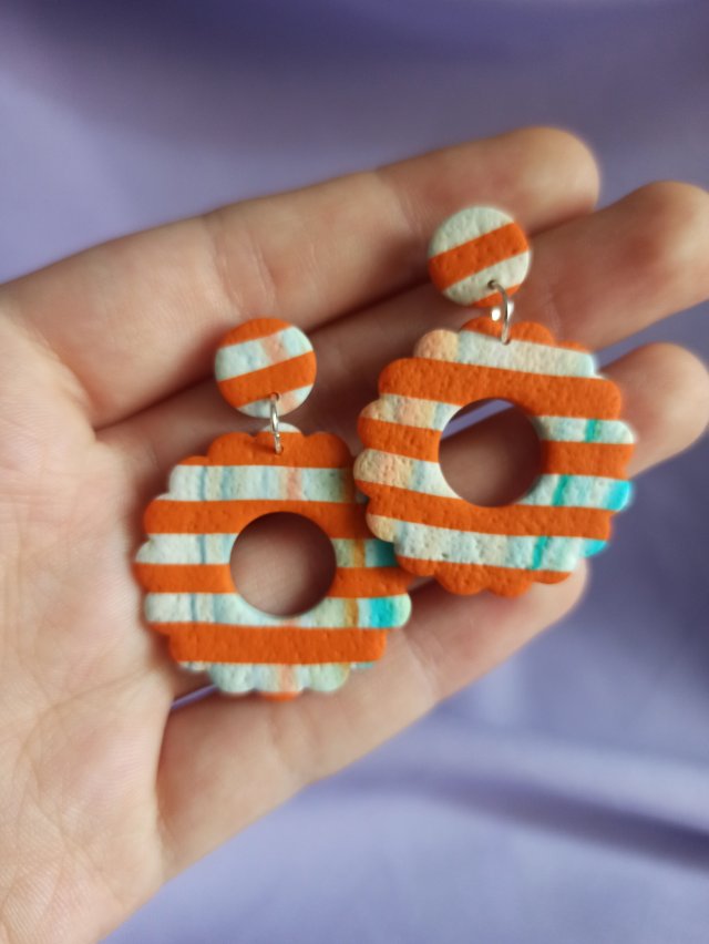 Kolczyki z gliny polimerowej paski