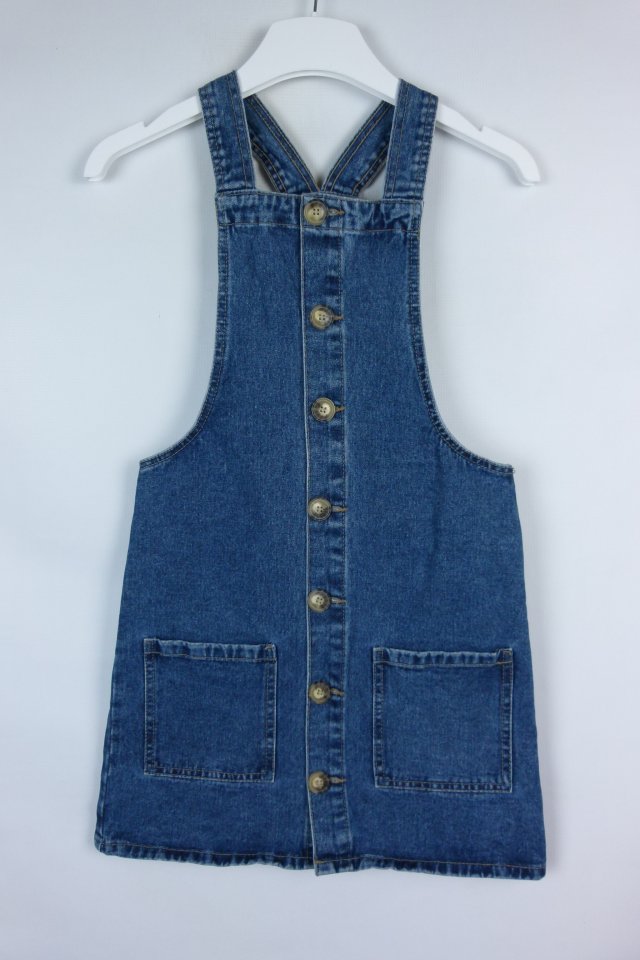 Denim spódnica jeans rozpinana na szelkach 4 / 32