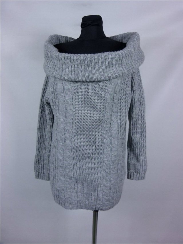 Cameo Rose szary sweter z golfem / M