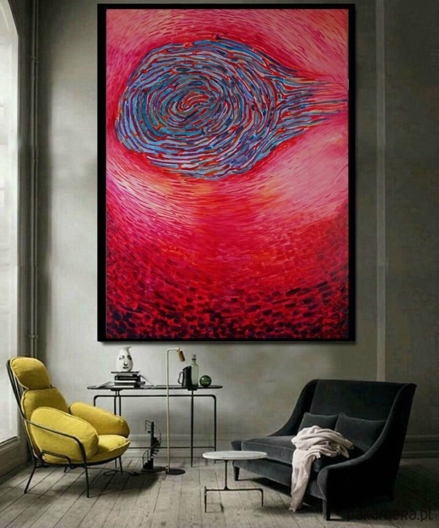 duży obraz do salonu abstrakcja olej na plótnie dna