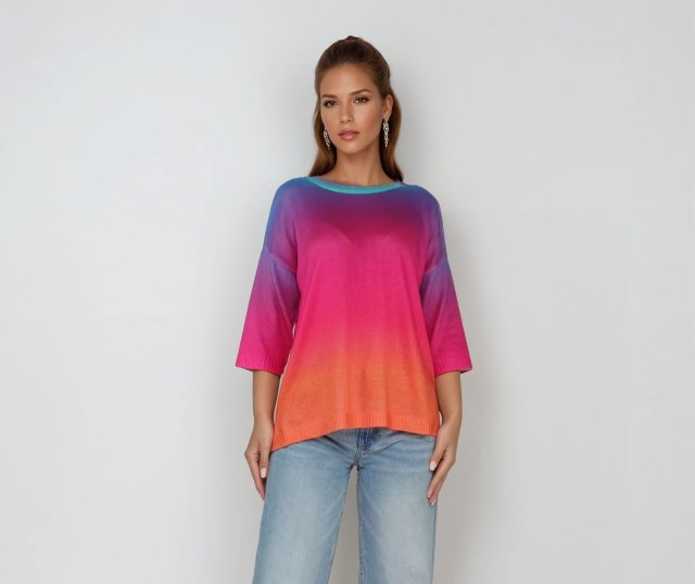 Sweter ombre ,elegancki kardigan damski