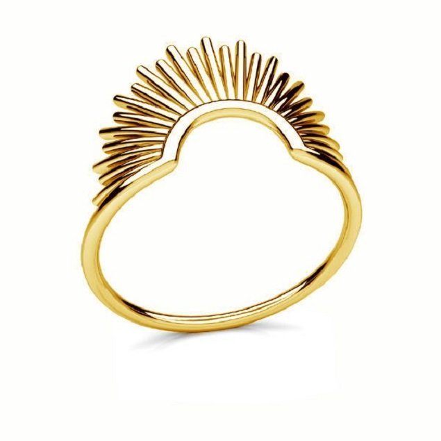pierścionek SUNRISE - srebro złocone 24K