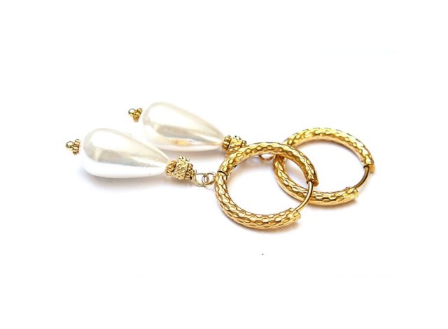 Pearls [white] perły vol. 24 - kolczyki