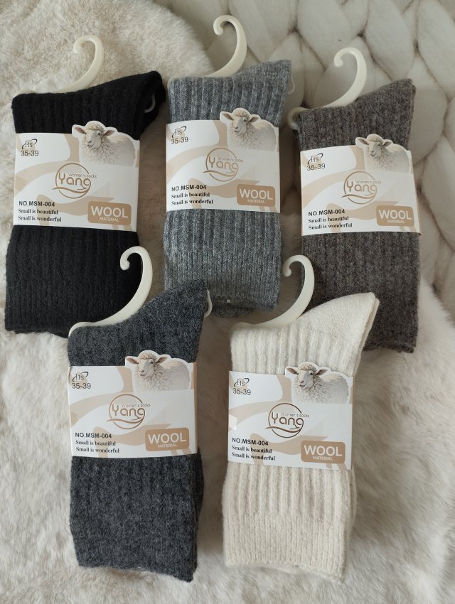 5 x Skarpetki wełniane damskie 35-38