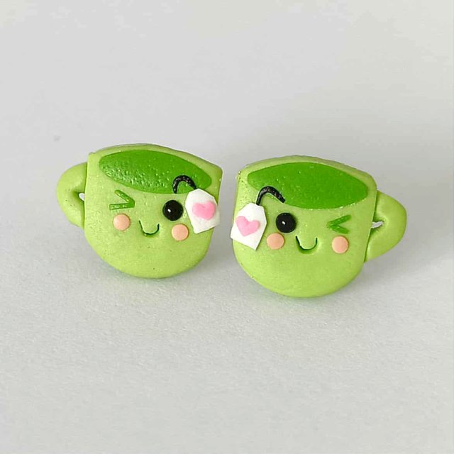 Zielone Kolczyki Zielona Herbata Matcha