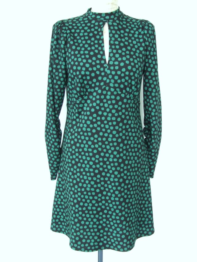 czarna sukienka w grochy r. 38 New Look