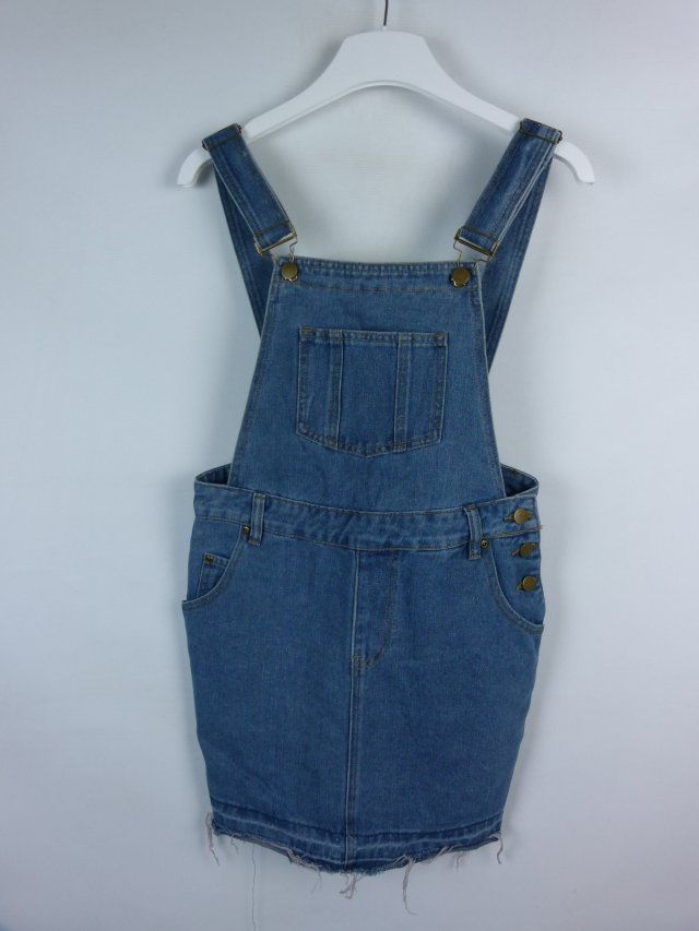 Boohoo jeans spódnica mini ogrodniczki dżins / 36