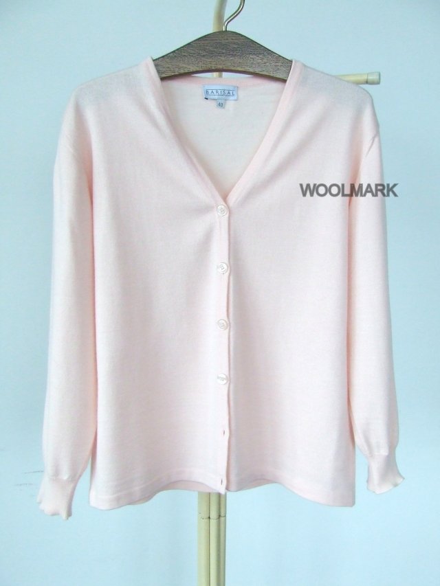 zapinany sweter basic schurwolle L