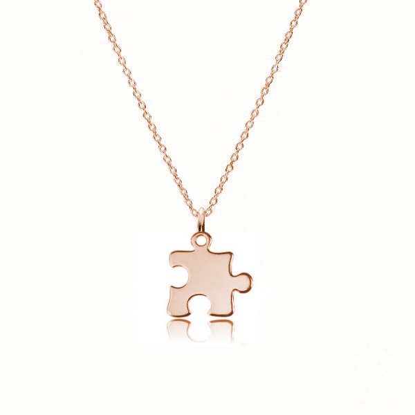 PUZZEL- naszyjnik różowe złoto 18K