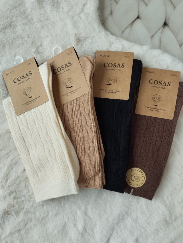 4 x Skarpetki kaszmirowe damskie 39-42