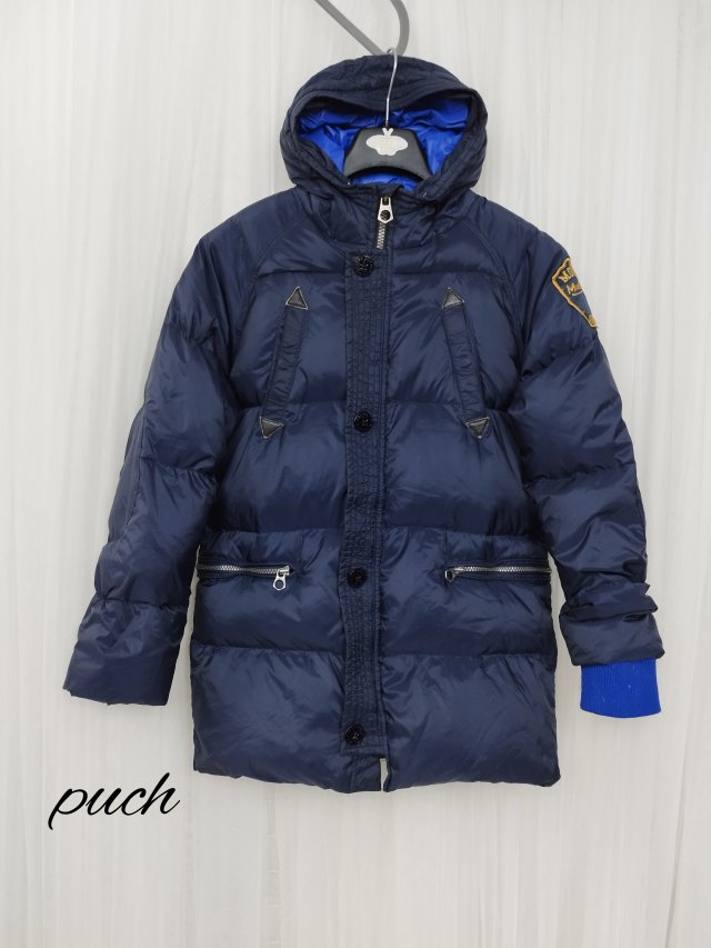 Scotch & soda puchowa kurtka zimowa chłopięca granatowa 164