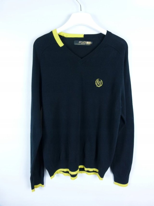 FLY53 cienki męski sweterek bawełna / L