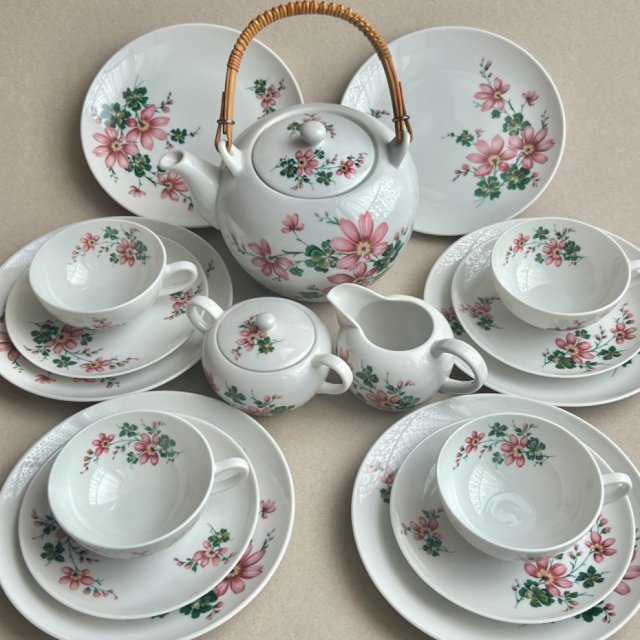 Krautheim - Japan Style Tea Set ❤ Serwis do herbaty ❤ Kwiaty Japonii ❤ Cudowny!