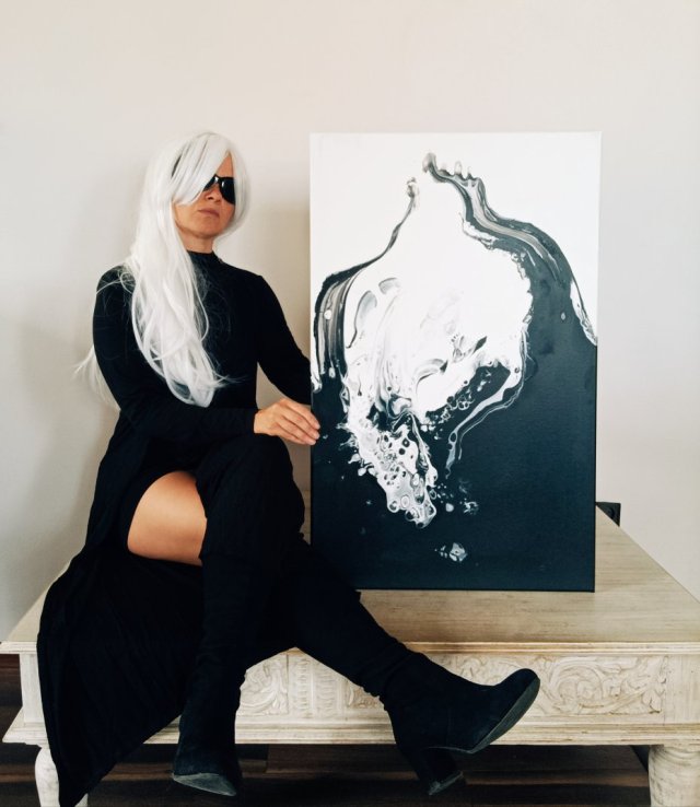 DROWNING 50x80 abstrakcja obraz