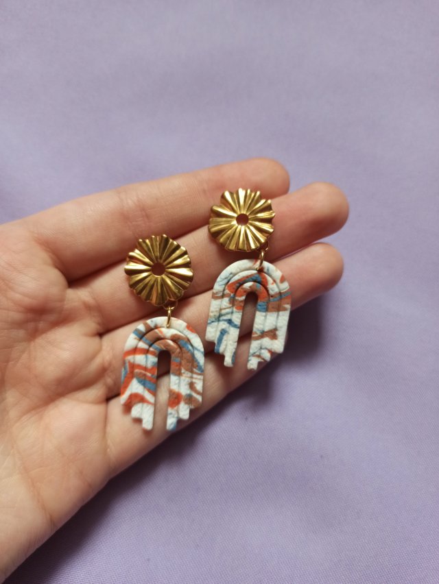Kolczyki z gliny polimerowej jesienne
