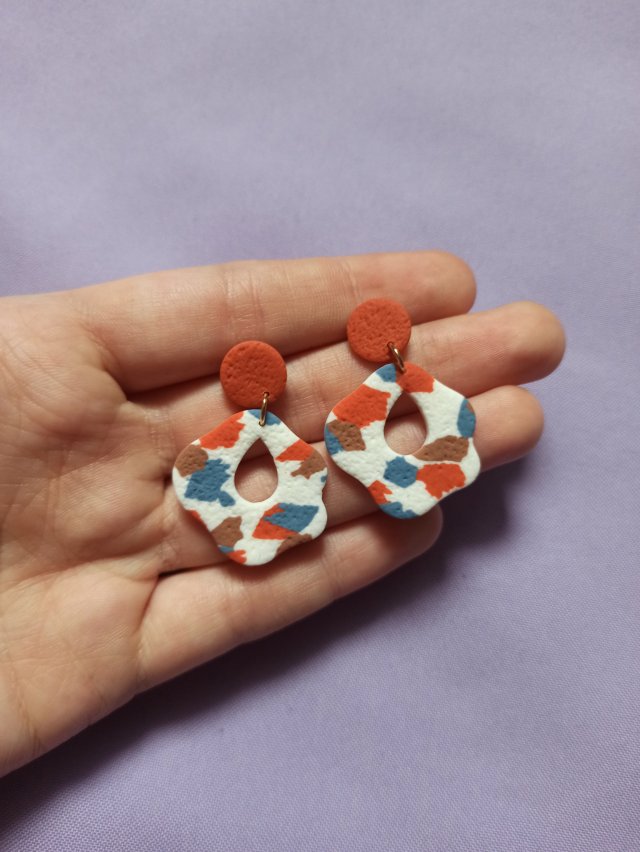 Kolczyki z gliny polimerowej jesienne