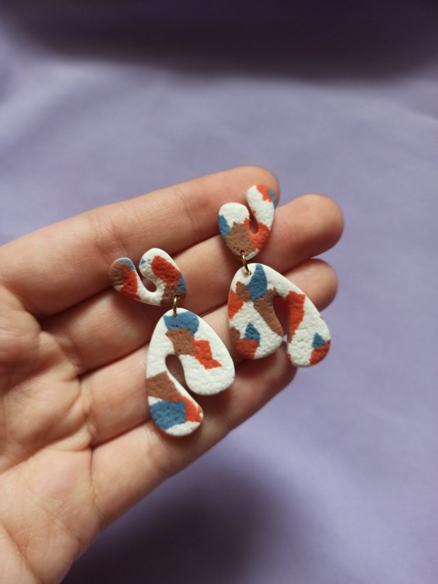 Kolczyki z gliny polimerowej jesienne