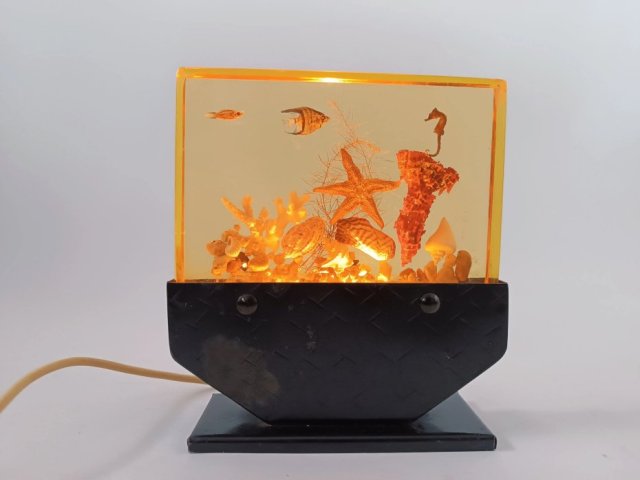 Lampa biurkowa akwarium, lata 50/60.