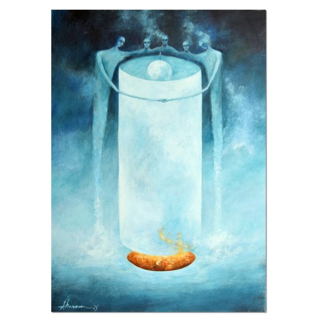 Synod - oryginalny obraz ręcznie malowany surrealizm