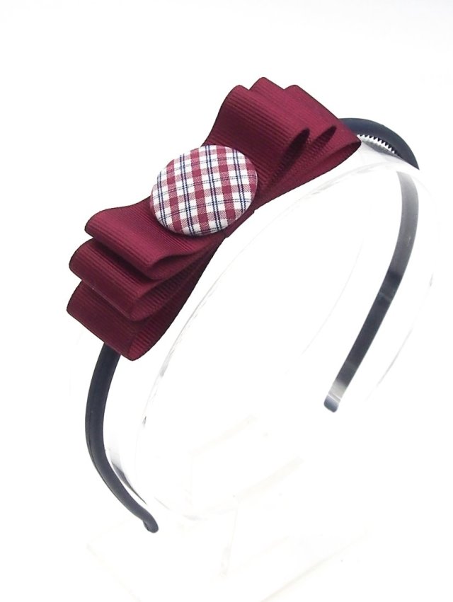 Opaska do włosów kokarda z guzikiem Charlotte